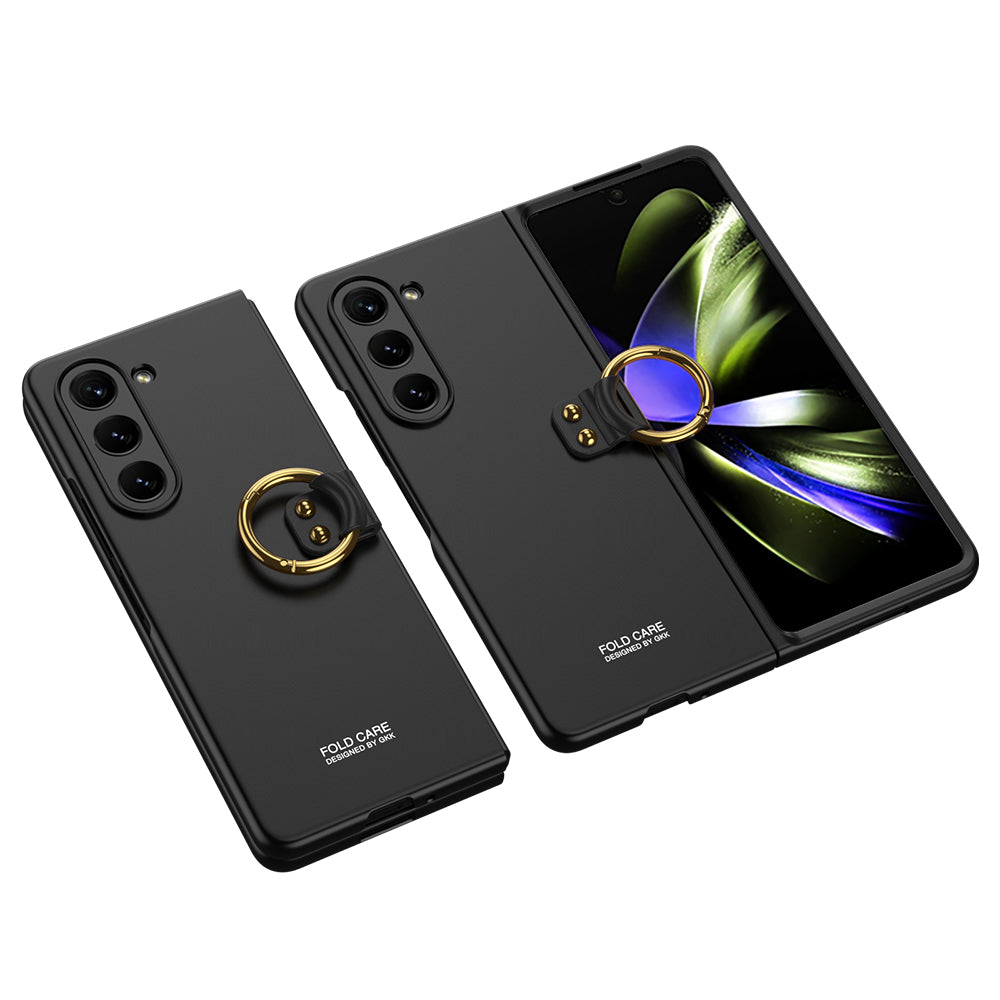 Galaxy Z Fold 5 Kılıf Zore Kıpta Yüzüklü Flip Sert Kılıf