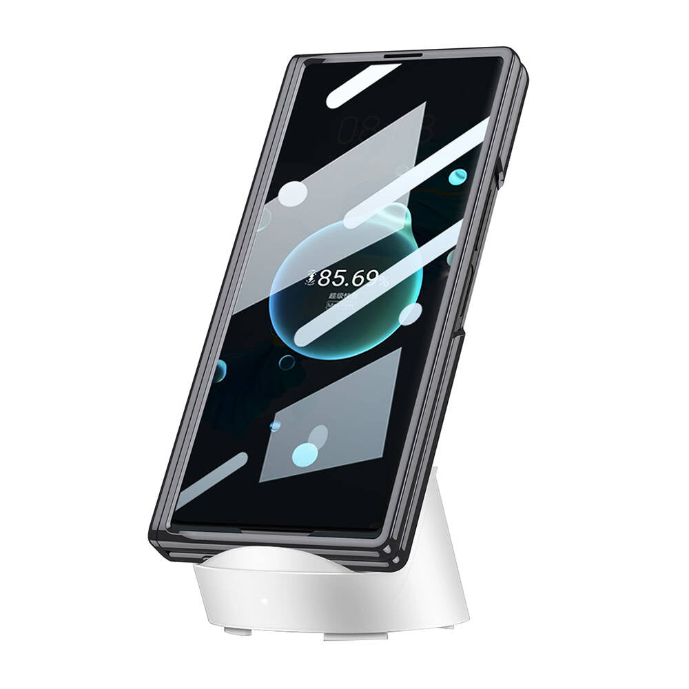 Galaxy Z Fold 6 Kılıf Deri Standlı Zore Kıpta Premium Kılıf