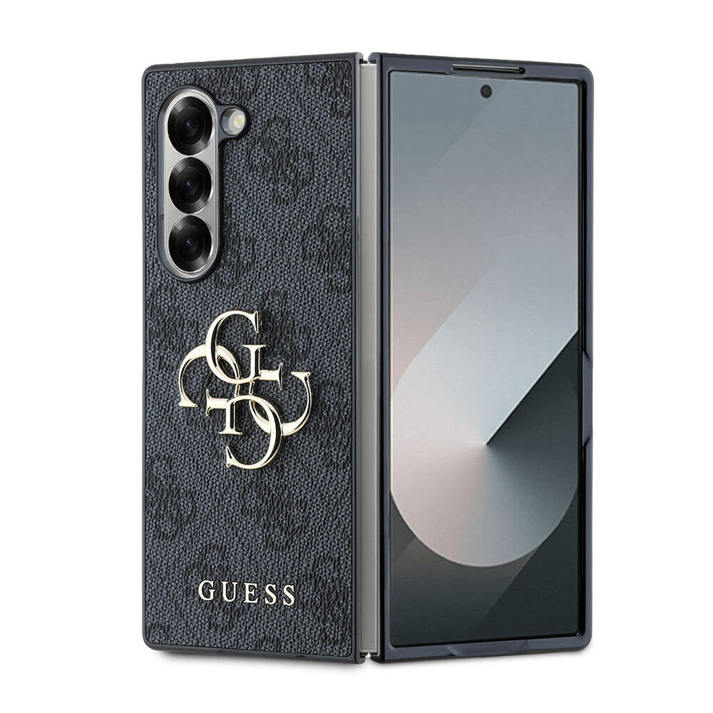 Galaxy Z Fold 6 Kılıf Guess Orijinal Lisanslı Leather Metal Logo Kılıf