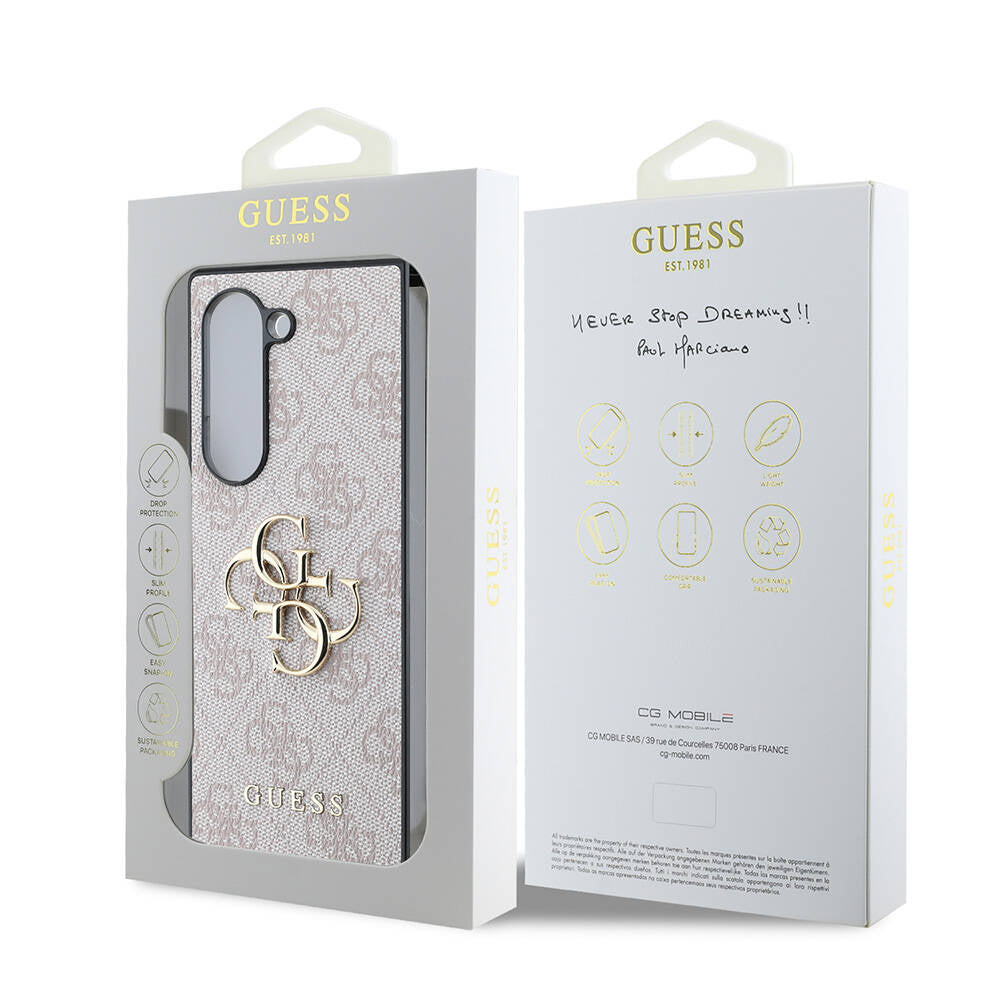 Galaxy Z Fold 6 Kılıf Guess Orijinal Lisanslı Leather Metal Logo Kılıf