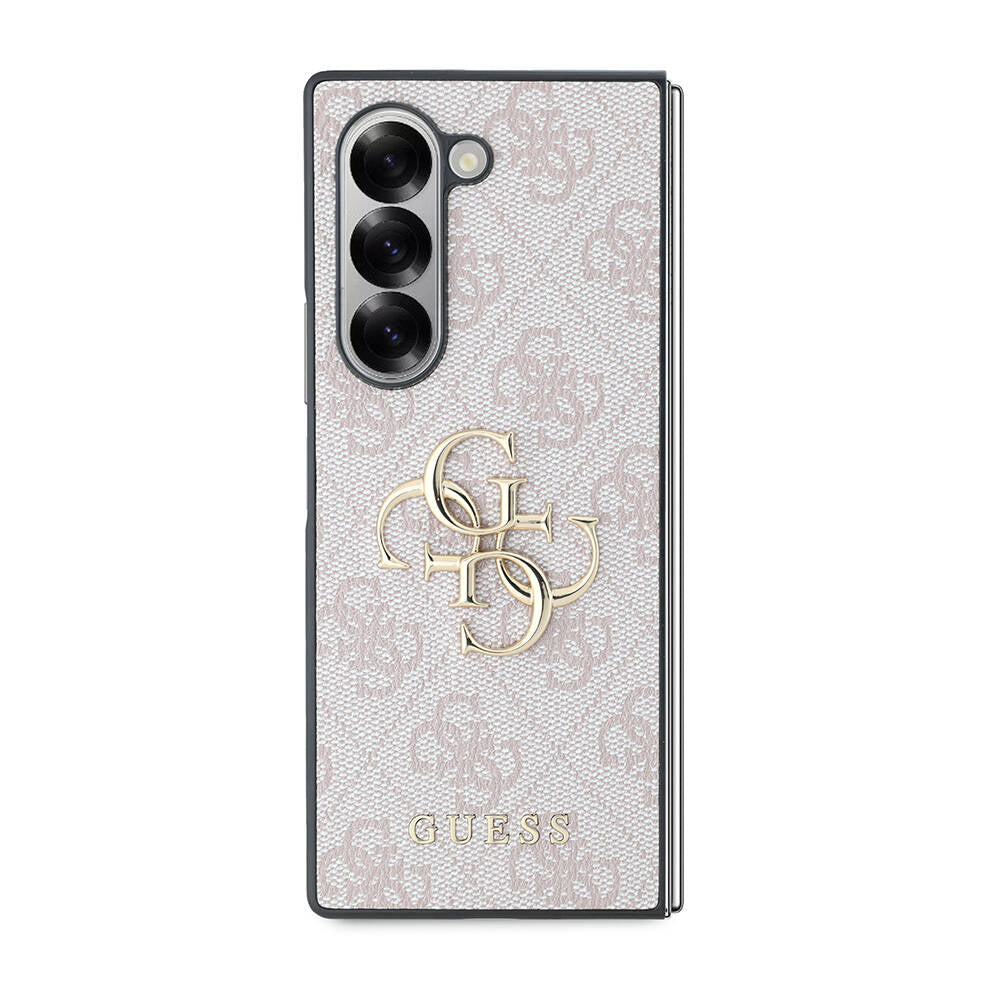 Galaxy Z Fold 6 Kılıf Guess Orijinal Lisanslı Leather Metal Logo Kılıf