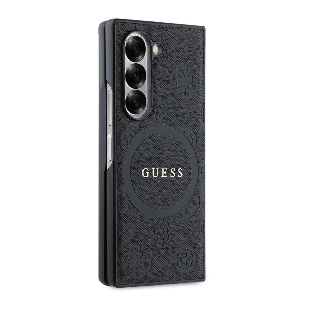 Galaxy Z Fold 6 Kılıf Guess Orijinal Lisanslı M-safe Şarj Özellikli Saffiano Metal Logo Kılıf