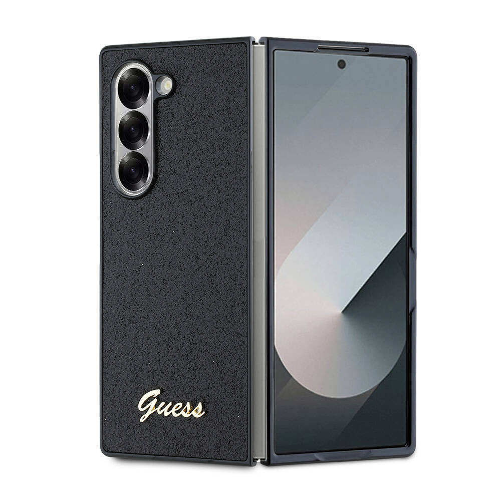 Galaxy Z Fold 6 Kılıf Guess Orijinal Lisanslı Yazı Logolu Glitter Script Kılıf