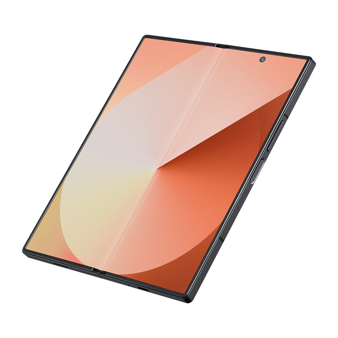 Galaxy Z Fold 6 Kılıf M-safe Şarj Özellikli Aramid Karbon Fiber Pitaka Tactile Woven Sunset-Moonrise Serisi Sunset Kılıf