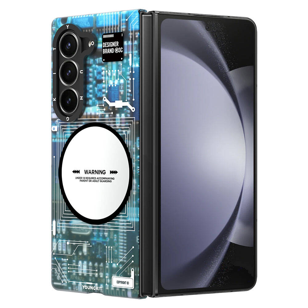 Galaxy Z Fold 6 Kılıf M-safe Şarj Özellikli Youngkit Technology Serisi Kılıf