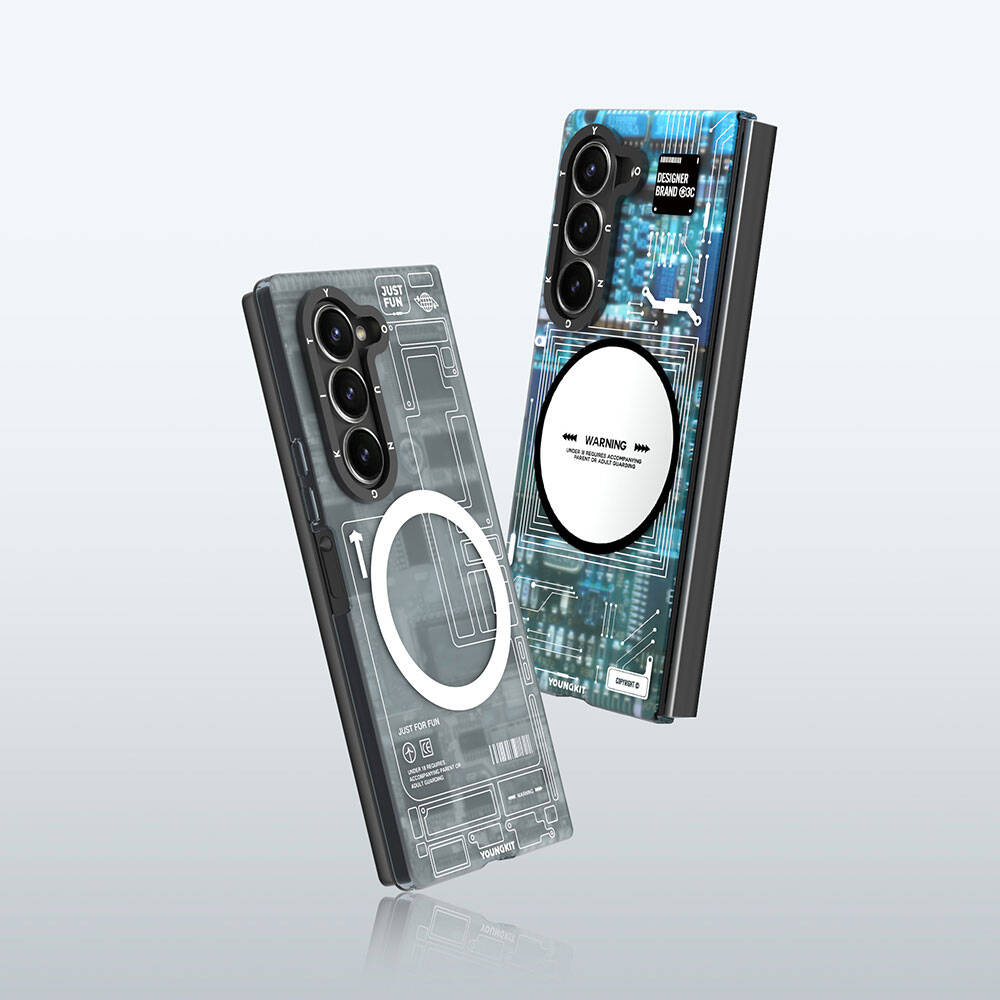 Galaxy Z Fold 6 Kılıf M-safe Şarj Özellikli Youngkit Technology Serisi Kılıf