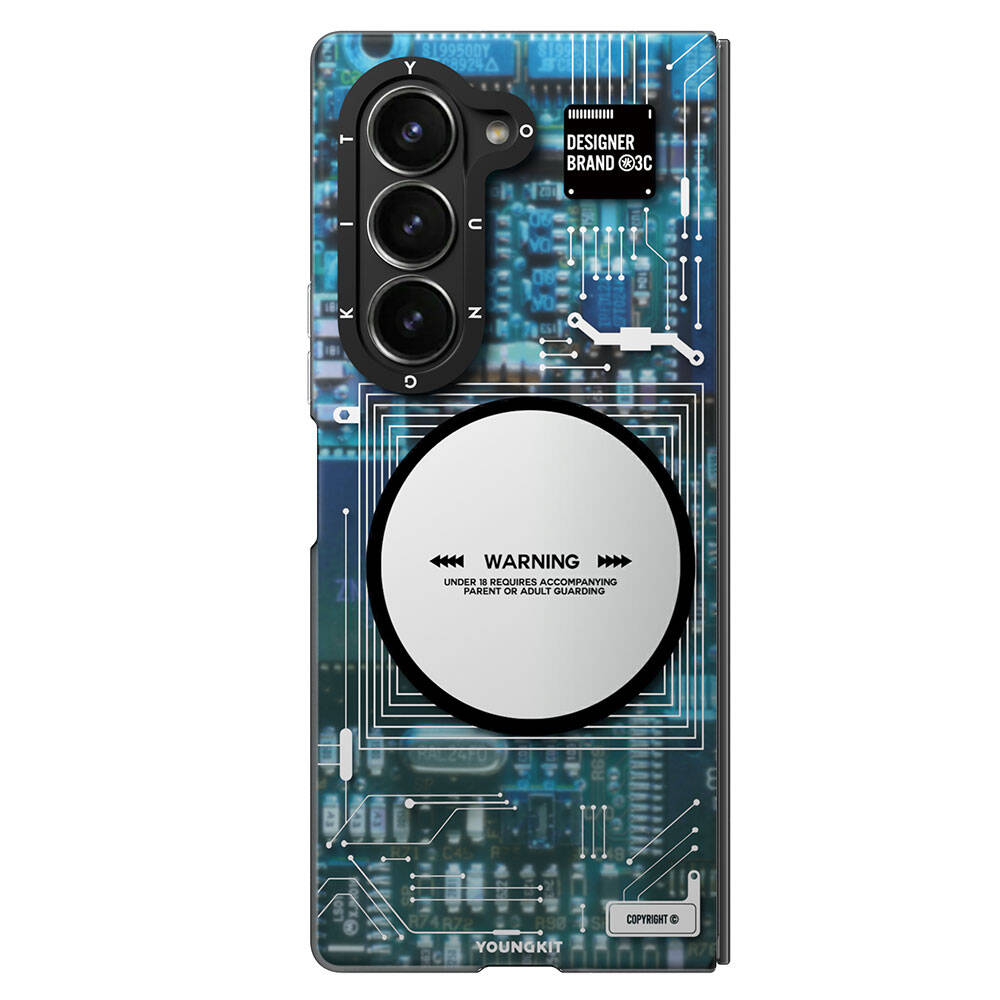 Galaxy Z Fold 6 Kılıf M-safe Şarj Özellikli Youngkit Technology Serisi Kılıf