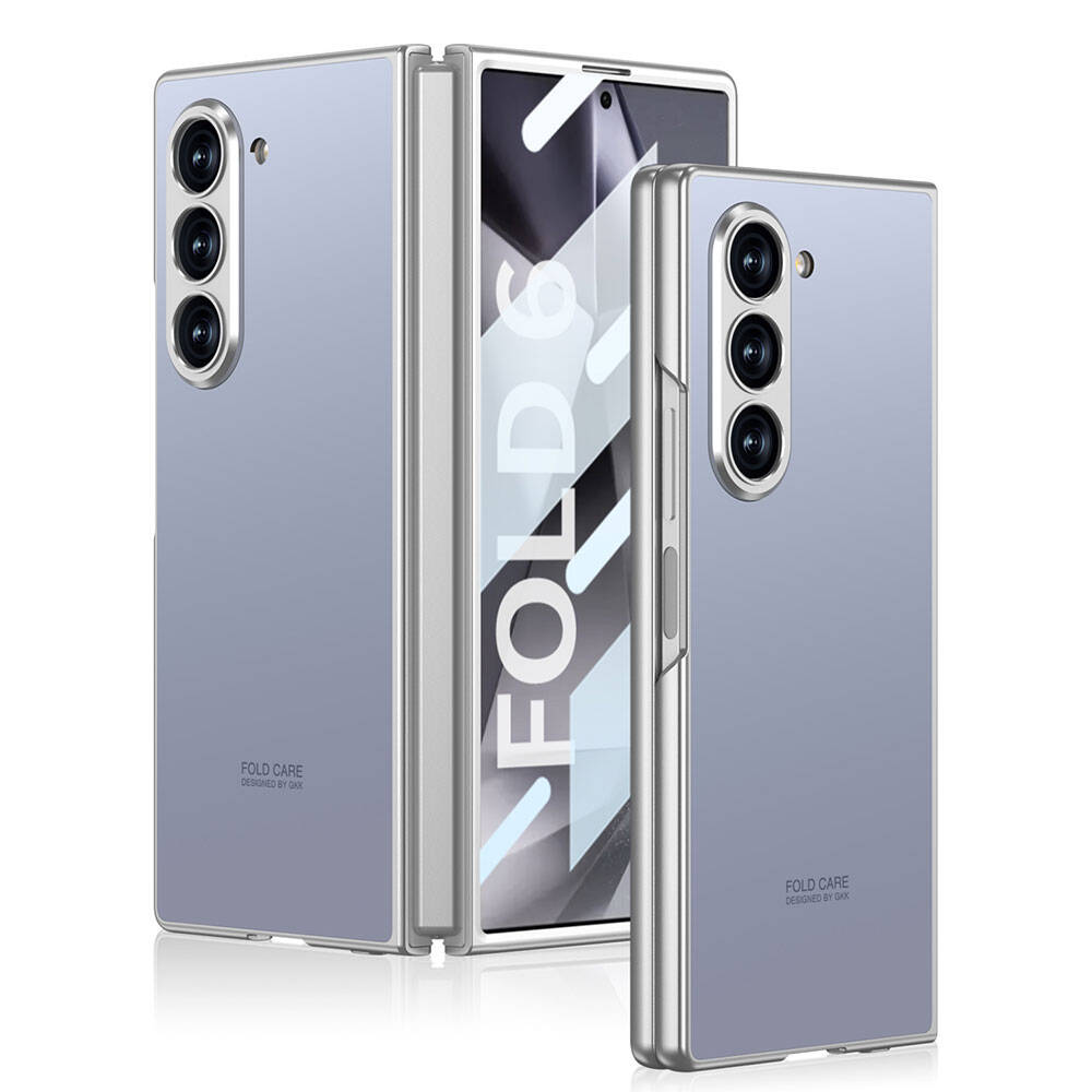 Galaxy Z Fold 6 Kılıf Titanyum Metal Tasarımlı Zore Kıpta Caz Kılıf