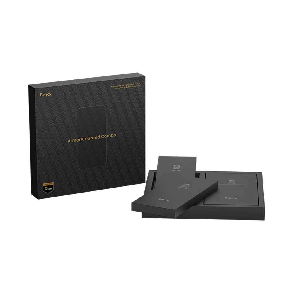 Galaxy Z Fold 7 Benks ArmorAir Aurora Grand Combo Üçlü Aksesuar Seti (Ön Arka Kevlar Karbon Kılıf + Ekran Koruyucu)