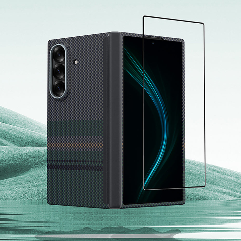 Galaxy Z Fold 7 Benks ArmorAir Aurora Grand Combo Üçlü Aksesuar Seti (Ön Arka Kevlar Karbon Kılıf + Ekran Koruyucu)