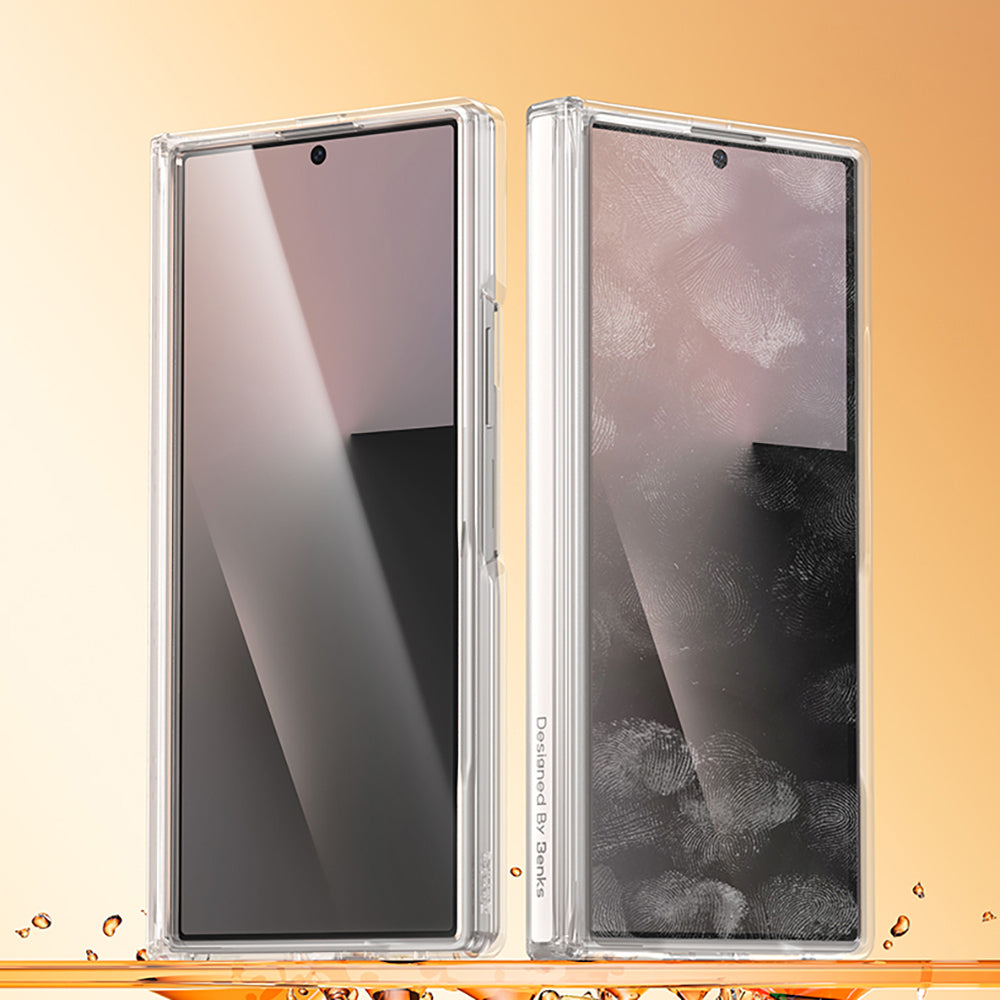 Galaxy Z Fold 7 Benks Crystal Grand Combo Üçlü Aksesuar Seti (Ön Arka Şeffaf Kılıf + Ekran Koruyucu)