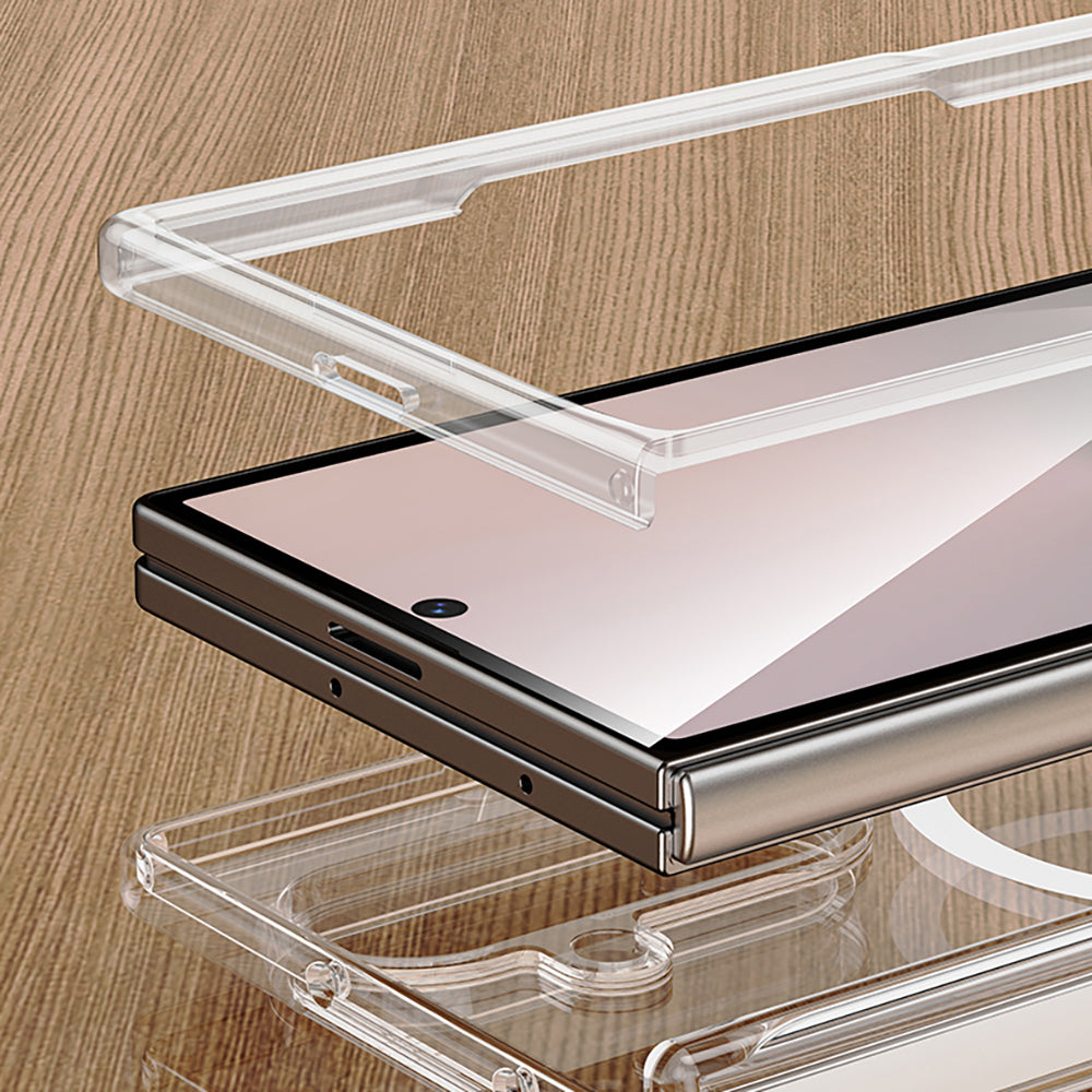 Galaxy Z Fold 7 Benks Crystal Grand Combo Üçlü Aksesuar Seti (Ön Arka Şeffaf Kılıf + Ekran Koruyucu)