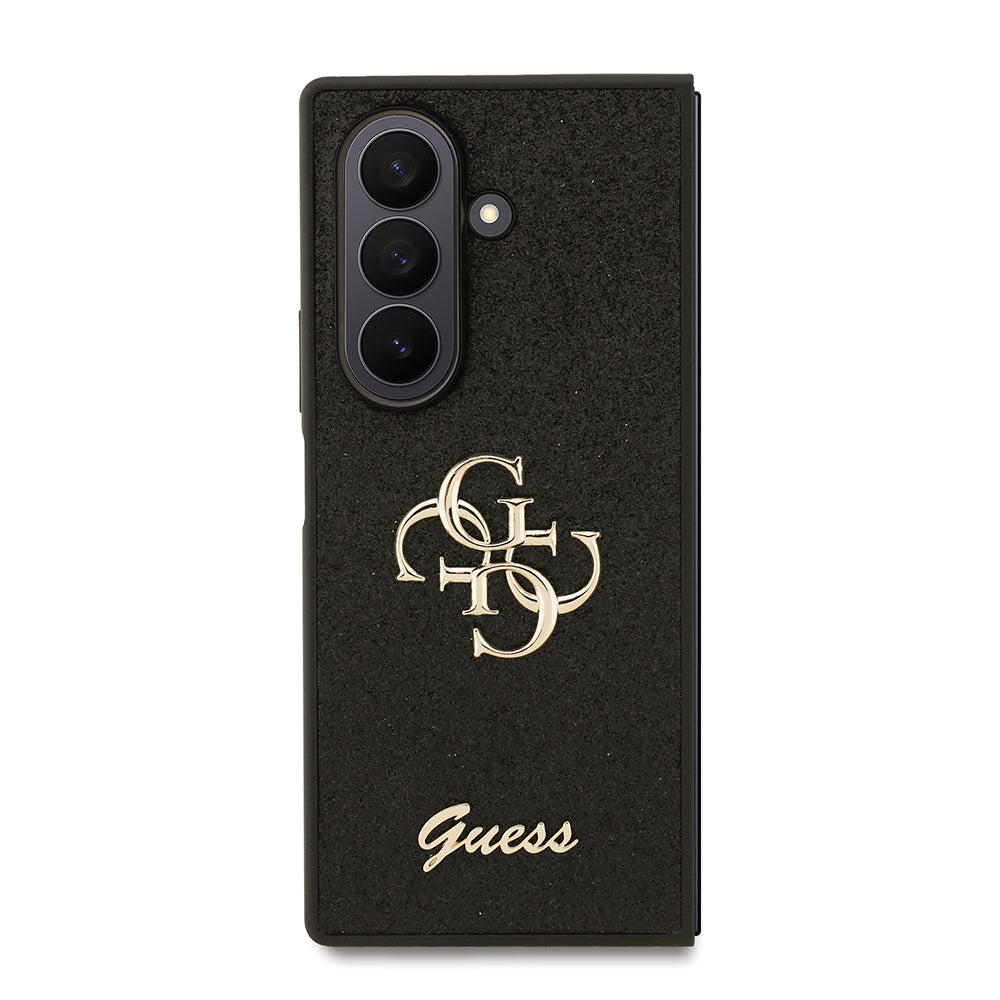 Galaxy Z Fold 7 Kılıf Guess Orijinal Lisanslı 4G Büyük Metal Logolu Glitter Kılıf