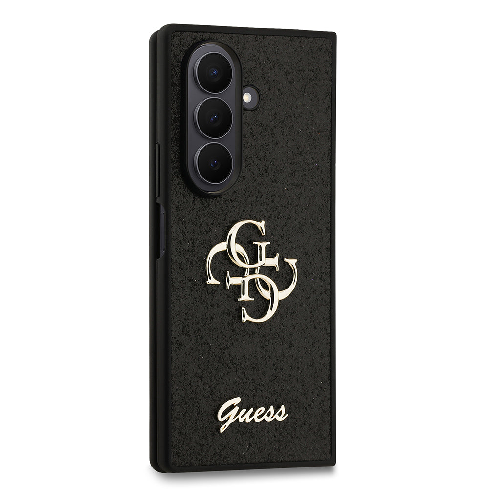 Galaxy Z Fold 7 Kılıf Guess Orijinal Lisanslı 4G Büyük Metal Logolu Glitter Kılıf