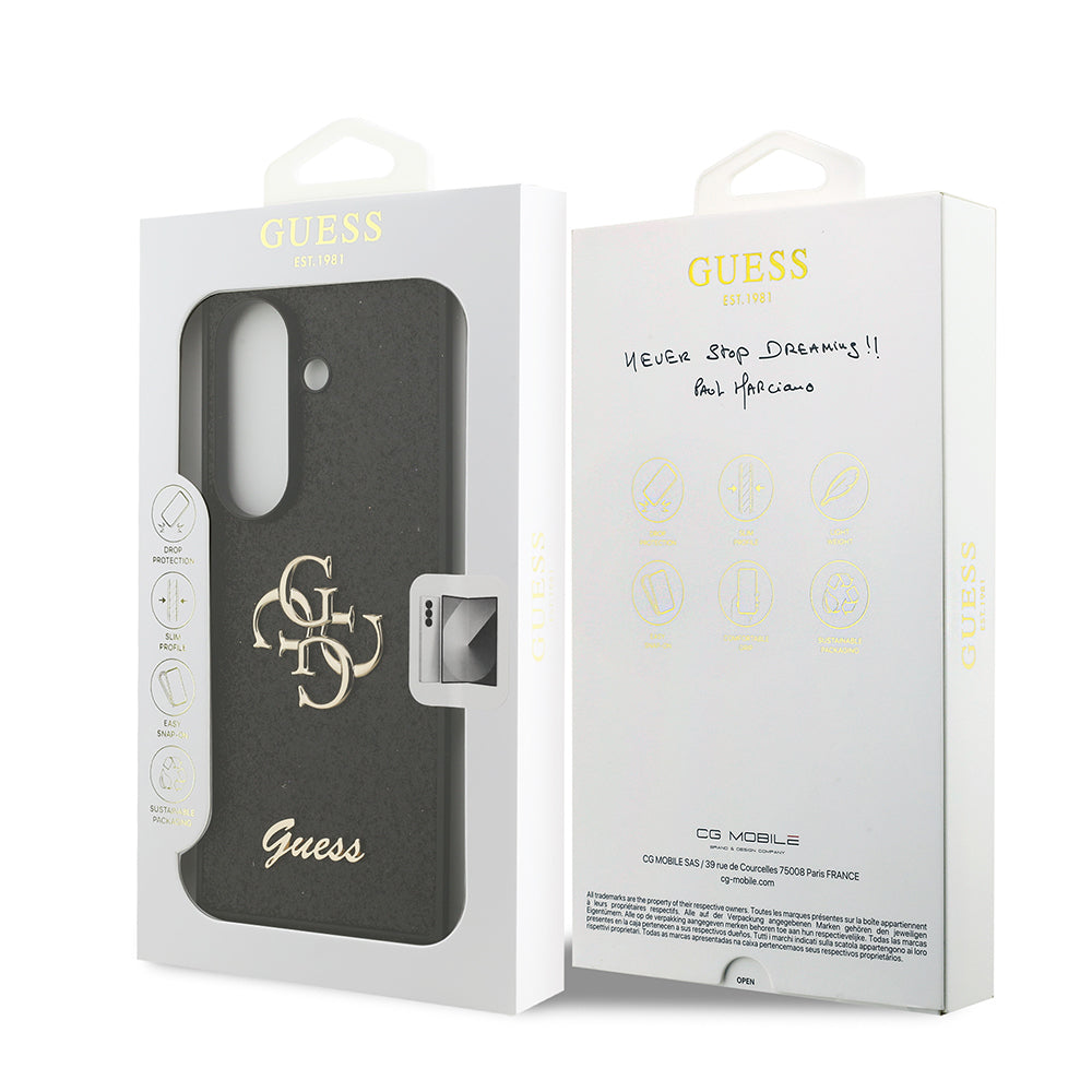 Galaxy Z Fold 7 Kılıf Guess Orijinal Lisanslı 4G Büyük Metal Logolu Glitter Kılıf
