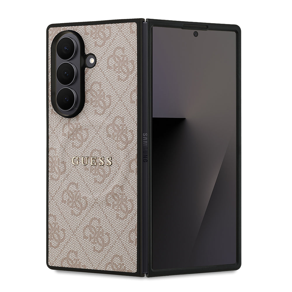 Galaxy Z Fold 7 Kılıf Guess Orijinal Lisanslı M-safe Şarj Özellikli 4G Desen Yazı Logolu Kılıf