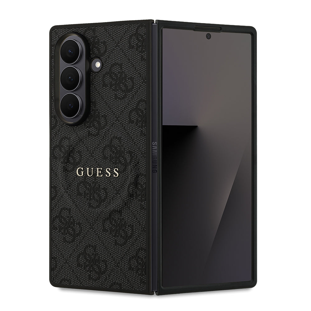Galaxy Z Fold 7 Kılıf Guess Orijinal Lisanslı M-safe Şarj Özellikli 4G Desen Yazı Logolu Kılıf