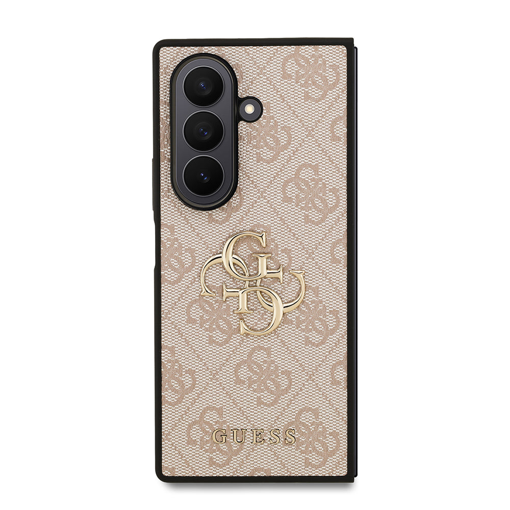 Galaxy Z Fold 7 Kılıf Guess Orijinal Lisanslı PU Deri Büyük Metal Logo Dizaynlı Kılıf