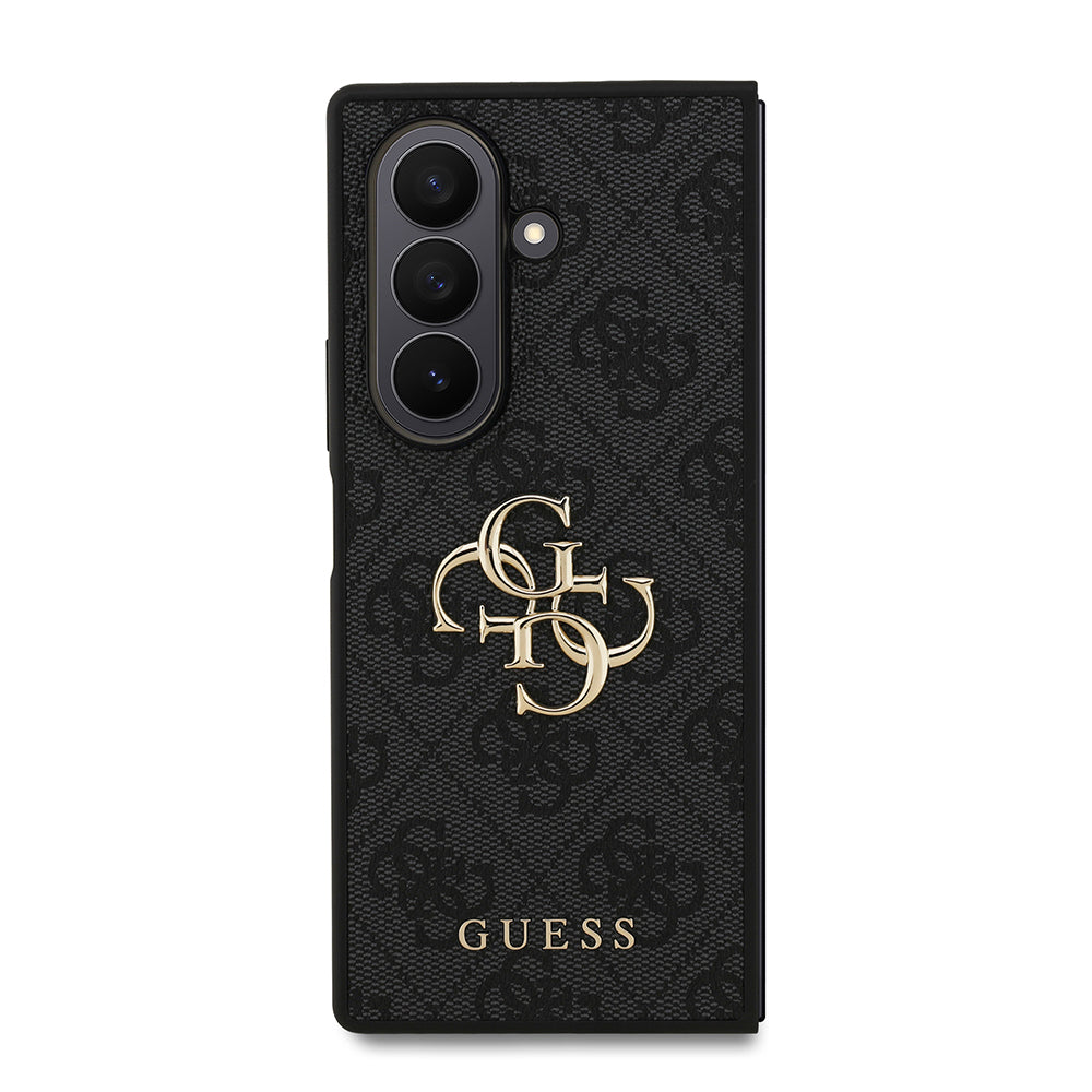 Galaxy Z Fold 7 Kılıf Guess Orijinal Lisanslı PU Deri Büyük Metal Logo Dizaynlı Kılıf