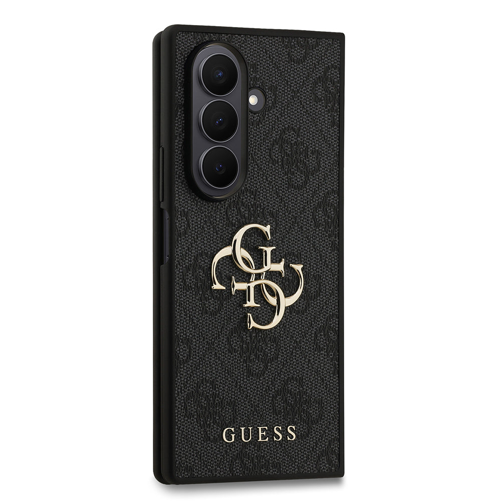 Galaxy Z Fold 7 Kılıf Guess Orijinal Lisanslı PU Deri Büyük Metal Logo Dizaynlı Kılıf