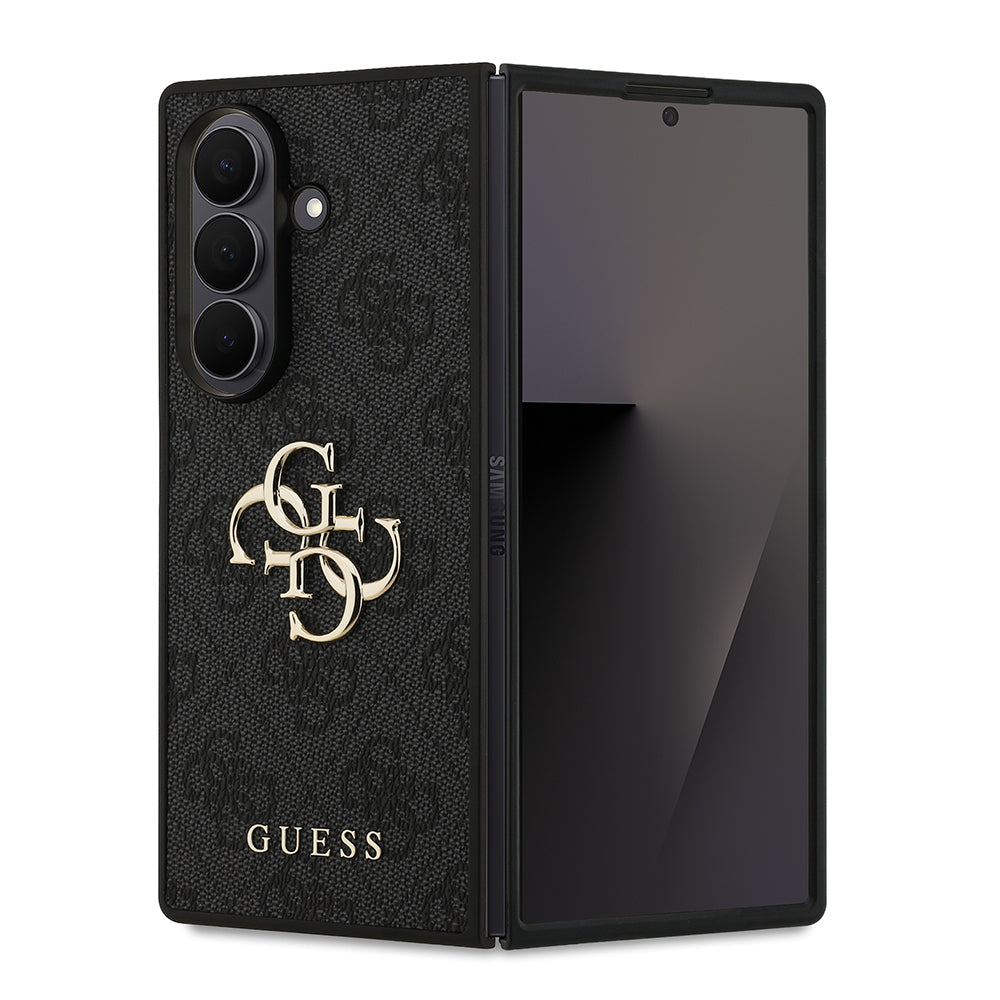 Galaxy Z Fold 7 Kılıf Guess Orijinal Lisanslı PU Deri Büyük Metal Logo Dizaynlı Kılıf