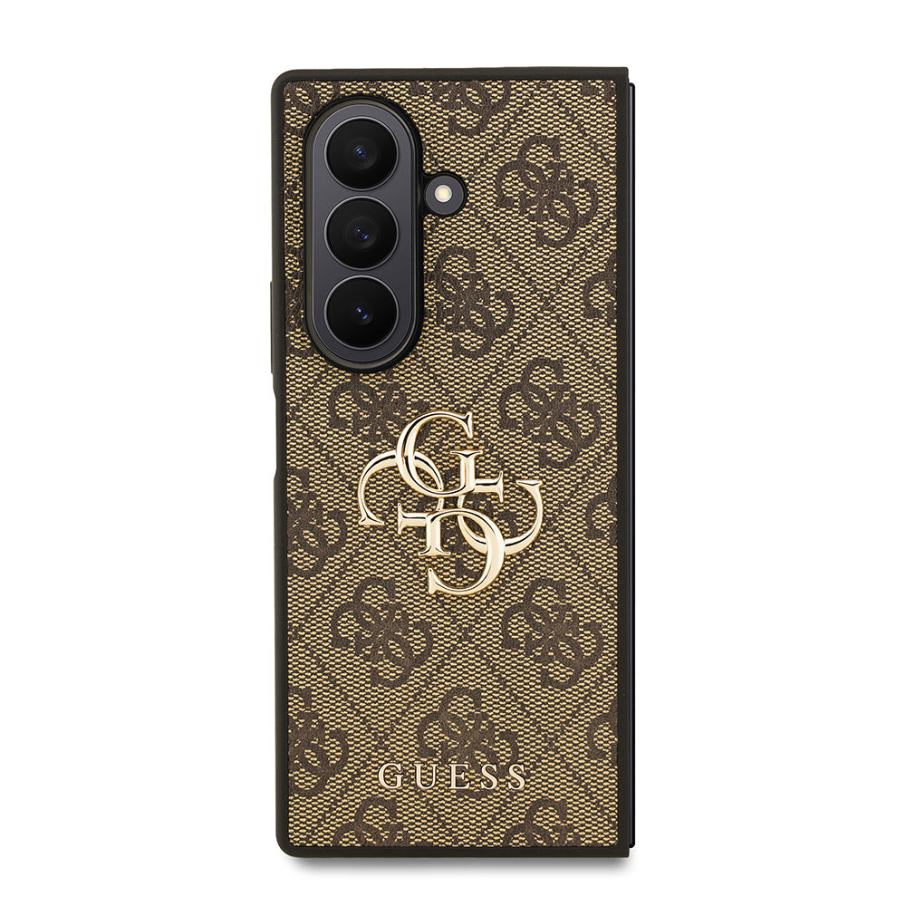 Galaxy Z Fold 7 Kılıf Guess Orijinal Lisanslı PU Deri Büyük Metal Logo Dizaynlı Kılıf