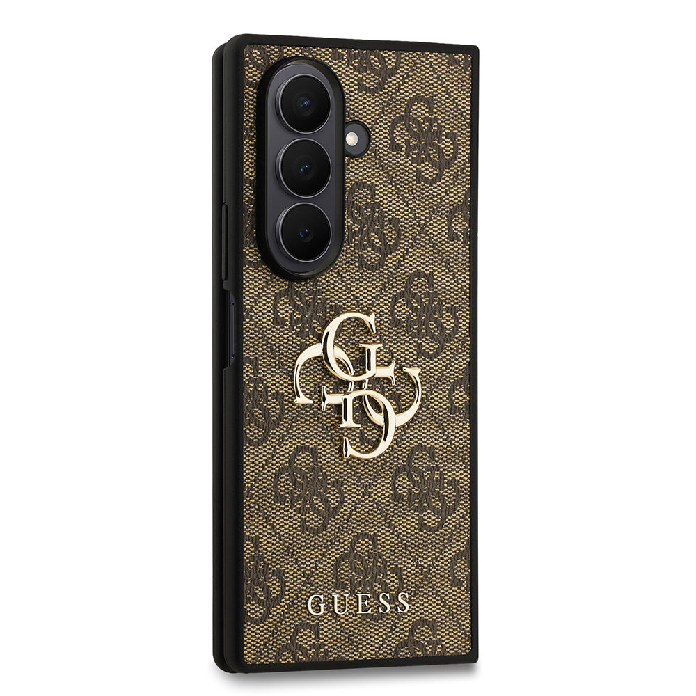 Galaxy Z Fold 7 Kılıf Guess Orijinal Lisanslı PU Deri Büyük Metal Logo Dizaynlı Kılıf