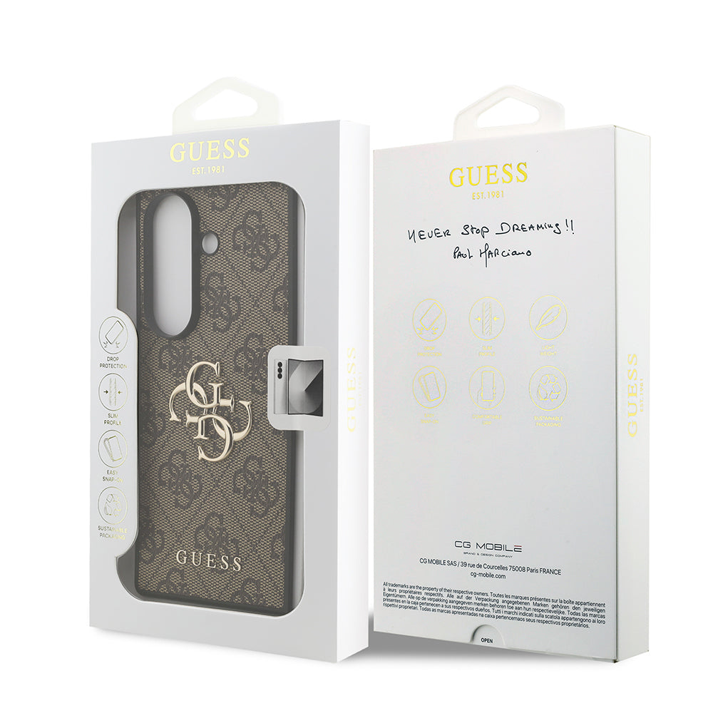 Galaxy Z Fold 7 Kılıf Guess Orijinal Lisanslı PU Deri Büyük Metal Logo Dizaynlı Kılıf