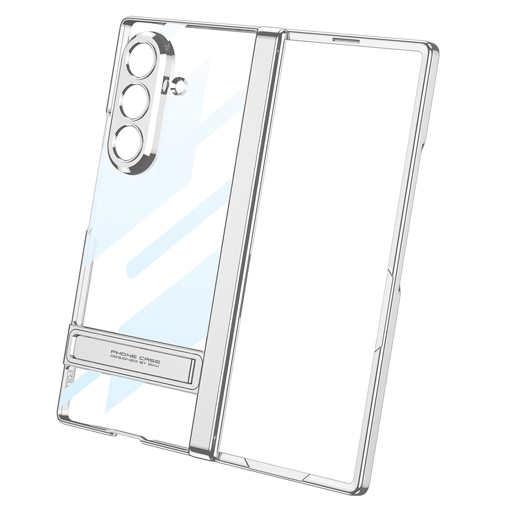 Galaxy Z Fold 7 Kılıf Kamera Korumalı Şeffaf Tasarımlı Zore Lego Standlı Kılıf