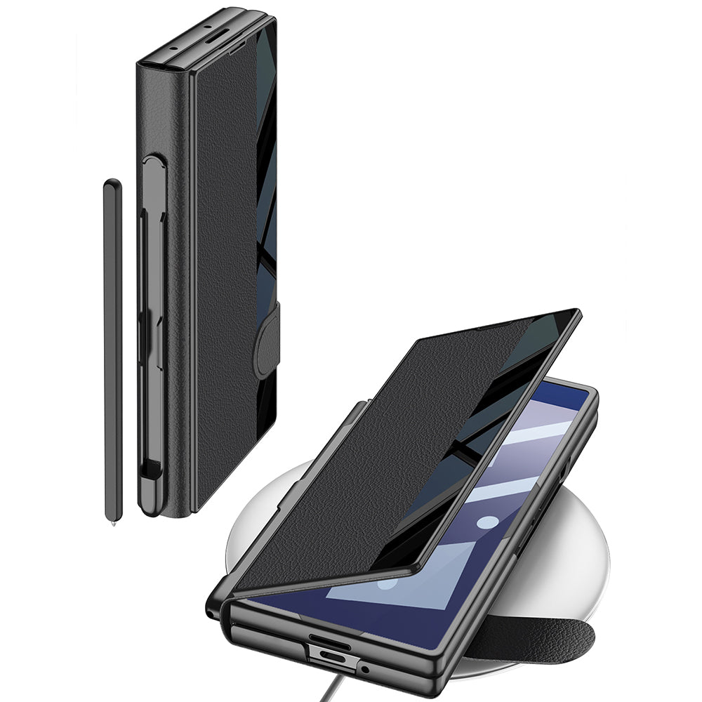 Galaxy Z Fold 7 Kılıf Kamera Korumalı Zore Kıpta Aynalı Kalem Bölmeli Fest Kılıf