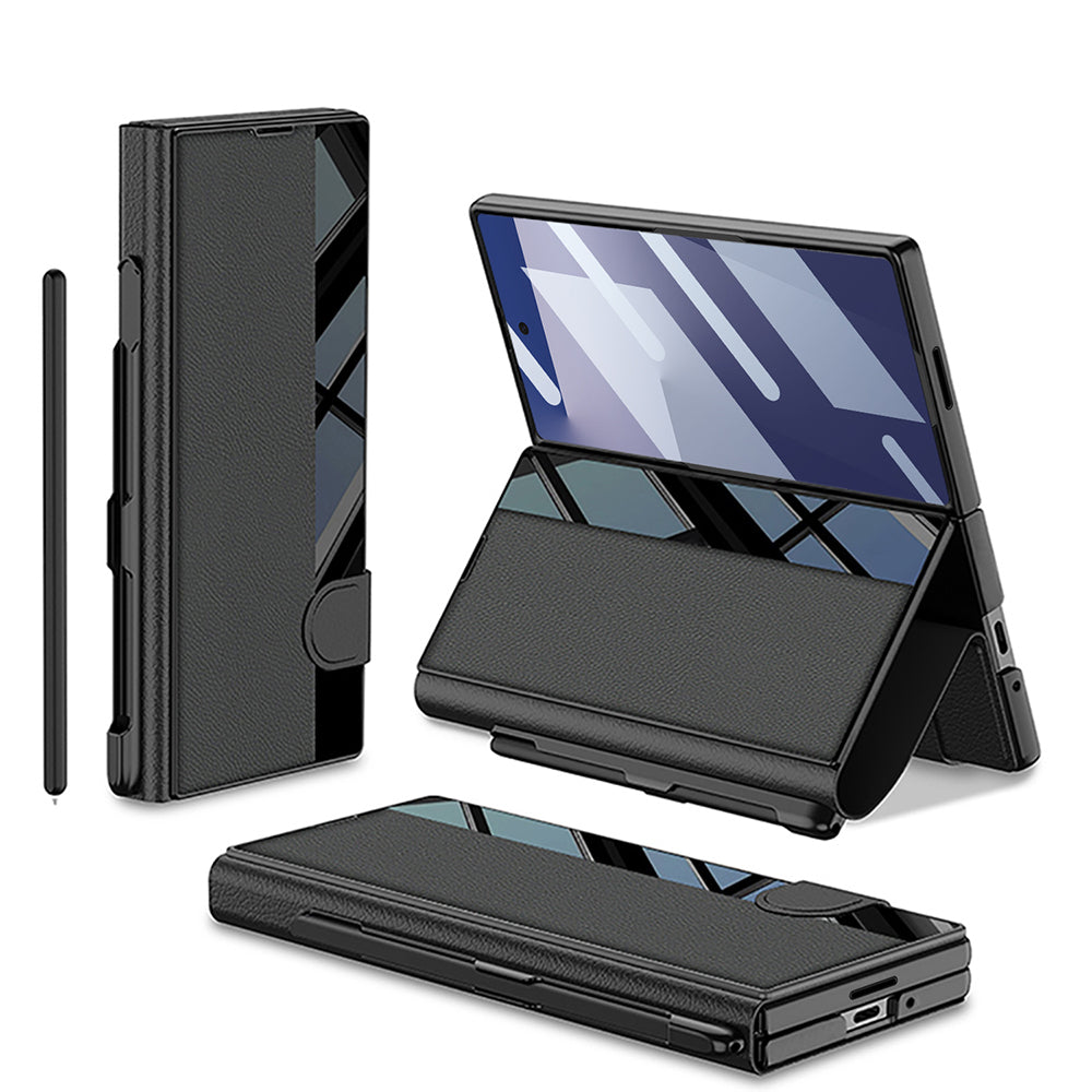 Galaxy Z Fold 7 Kılıf Kamera Korumalı Zore Kıpta Aynalı Kalem Bölmeli Fest Kılıf