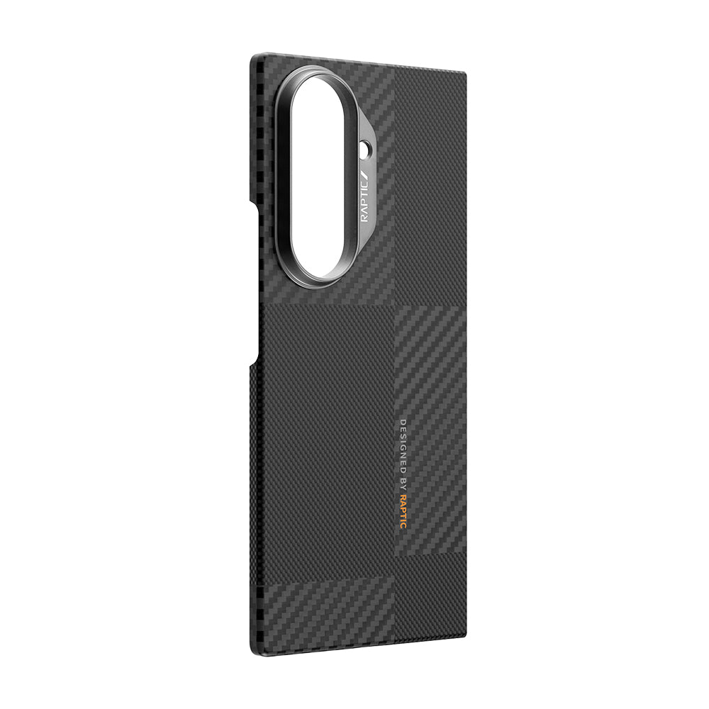 Galaxy Z Fold 7 Kılıf M-safe Şarj Özellikli 600D Metal Kamera Çerçeveli Raptic Aramid Karbon Fiber Geotik Serisi Kılıf