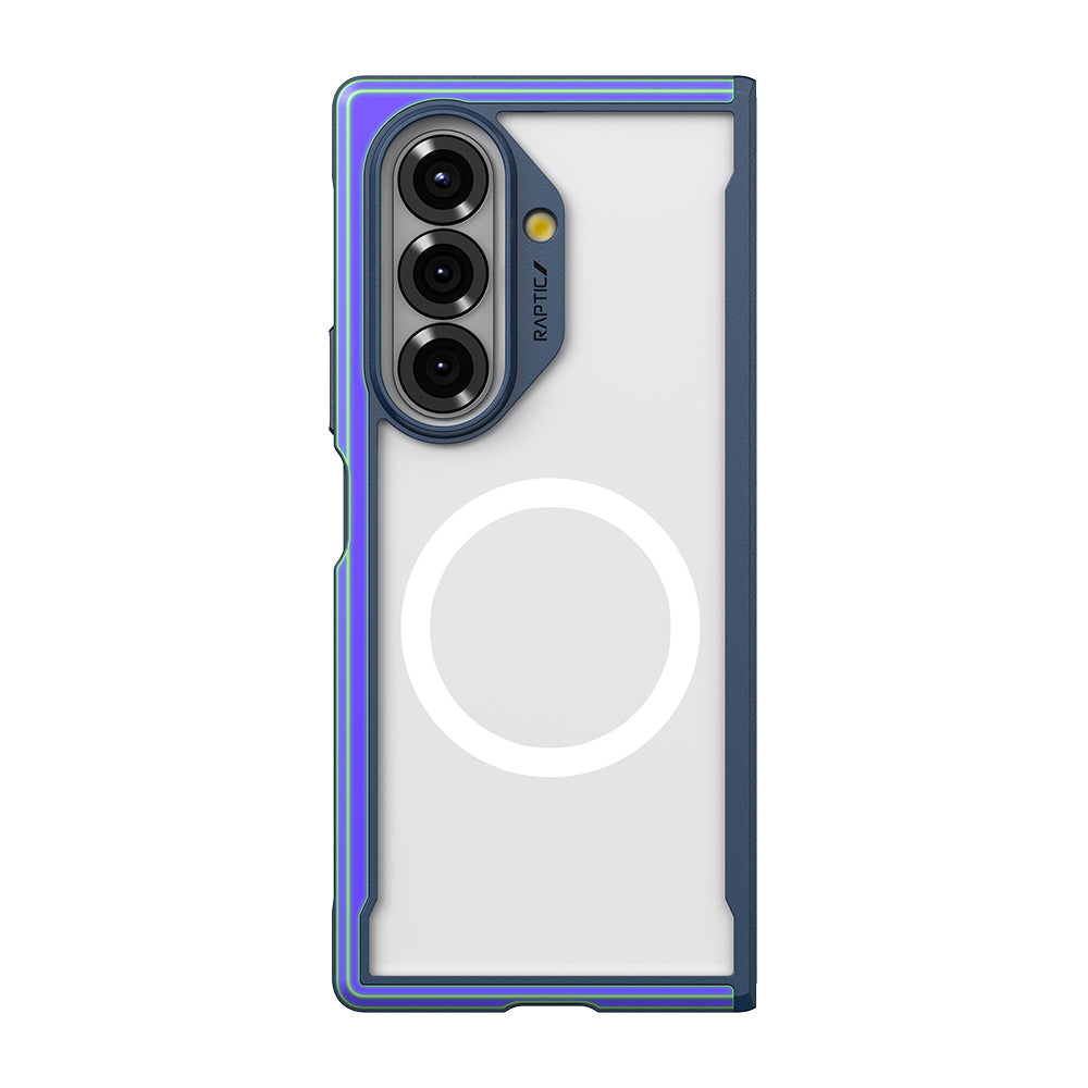 Galaxy Z Fold 7 Kılıf M-safe Şarj Özellikli Airbagli Raptic Shield Serisi Şeffaf Arka Yüzey Kılıf