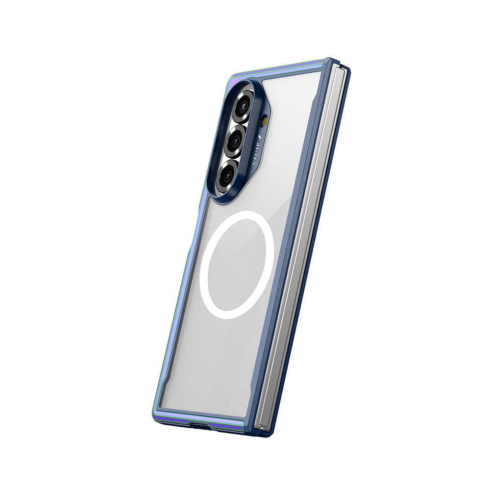Galaxy Z Fold 7 Kılıf M-safe Şarj Özellikli Airbagli Raptic Shield Serisi Şeffaf Arka Yüzey Kılıf