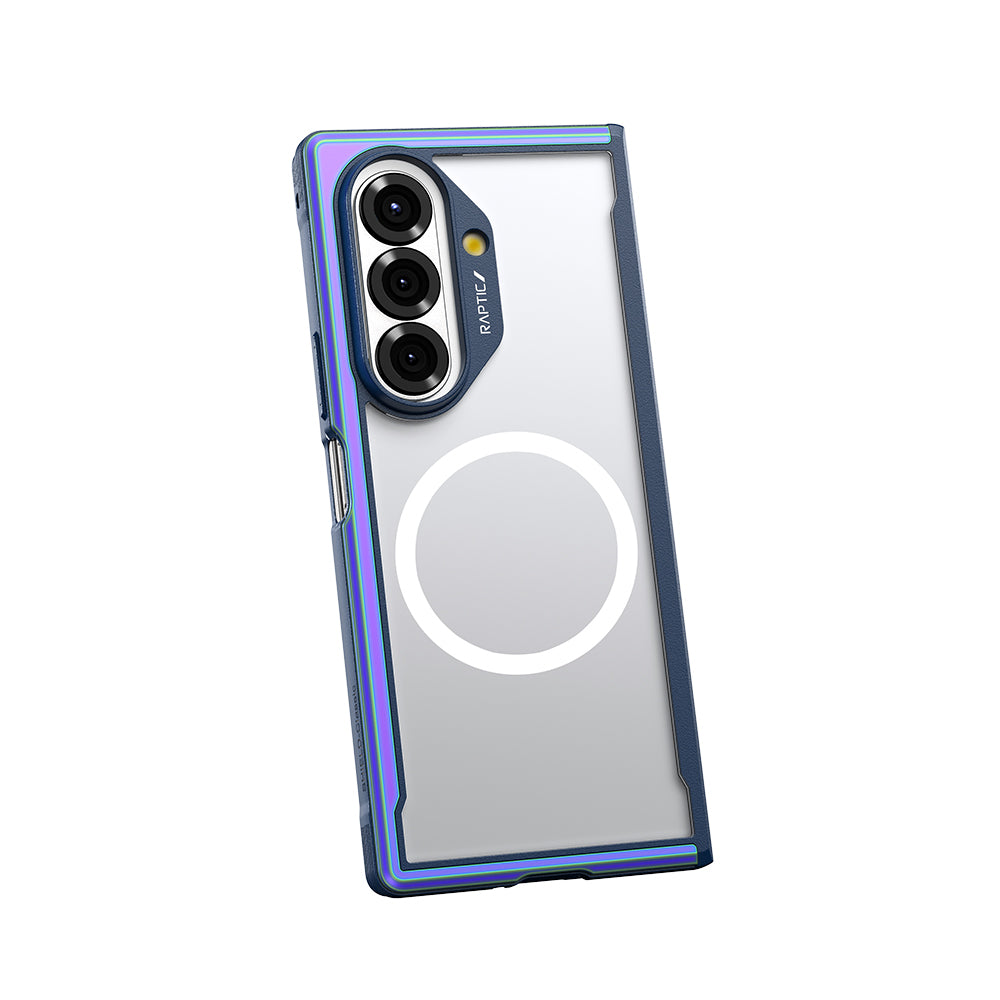 Galaxy Z Fold 7 Kılıf M-safe Şarj Özellikli Airbagli Raptic Shield Serisi Şeffaf Arka Yüzey Kılıf