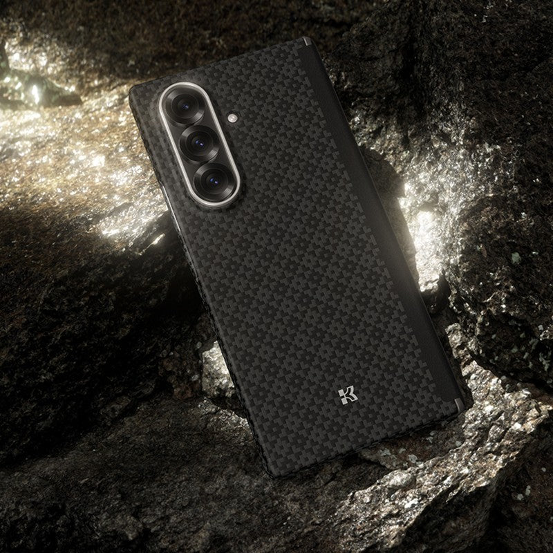 Galaxy Z Fold 7 Kılıf M-Safe Şarj Özellikli Benks ArmorAir ArmorGrid Serisi Kevlar Karbon Kılıf