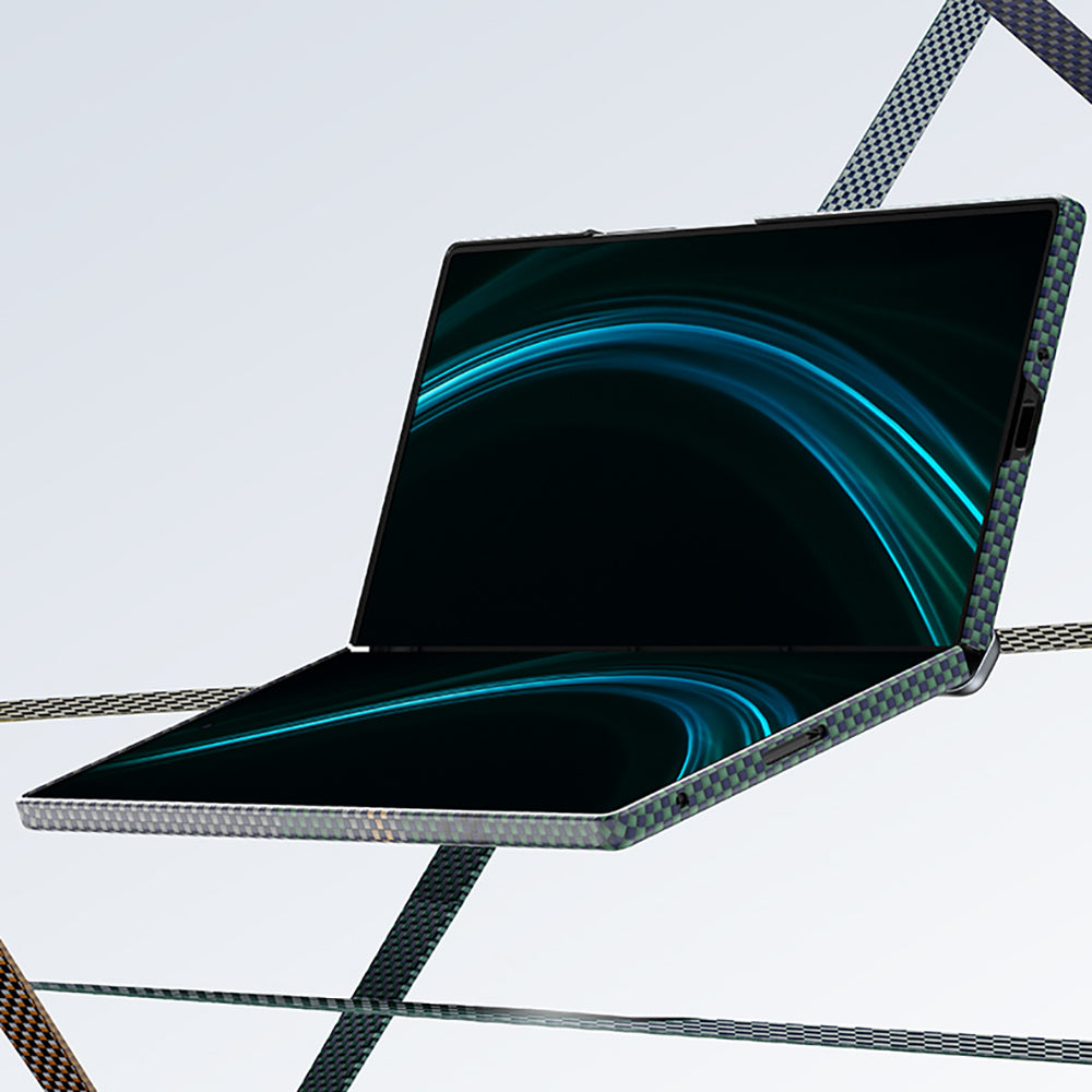 Galaxy Z Fold 7 Kılıf M-safe Şarj Özellikli Karbon Fiber Tasarımlı Benks Aurora ArmorAir Kevlar Kılıf