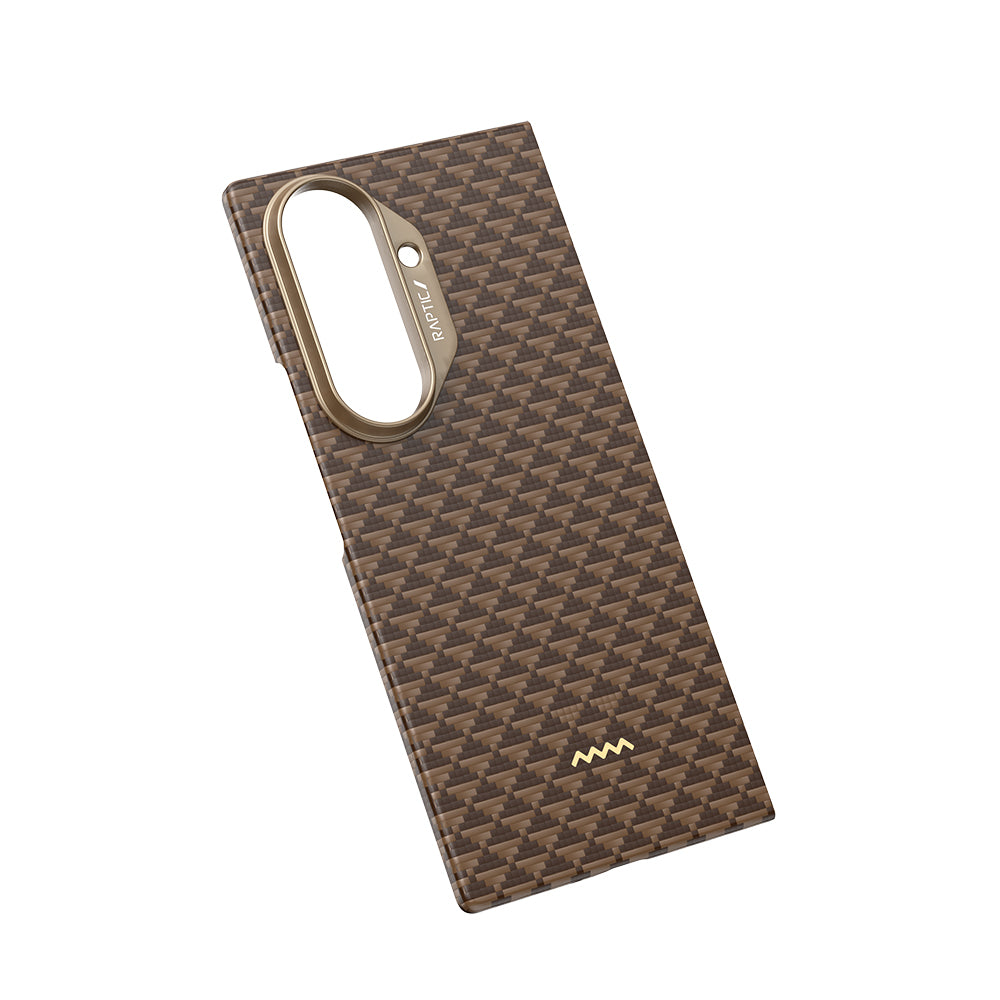 Galaxy Z Fold 7 Kılıf M-safe Şarj Özellikli Raptic Aramid Skin Origin Serisi Karbon Kılıf