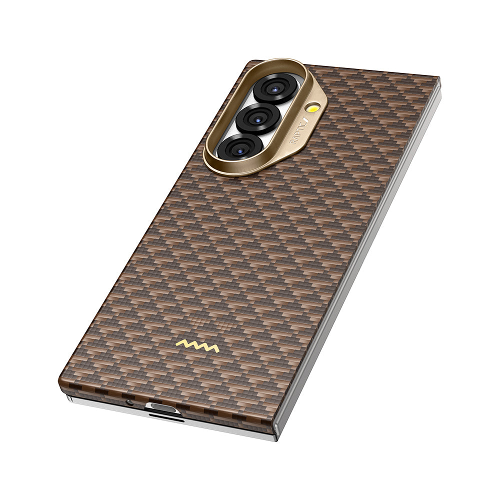 Galaxy Z Fold 7 Kılıf M-safe Şarj Özellikli Raptic Aramid Skin Origin Serisi Karbon Kılıf