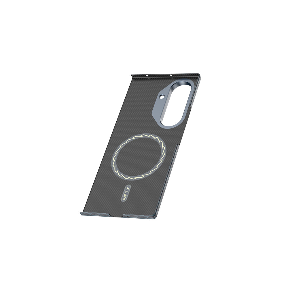 Galaxy Z Fold 7 Kılıf M-safe Şarj Özellikli Raptic Aramid Skin Origin Serisi Karbon Kılıf