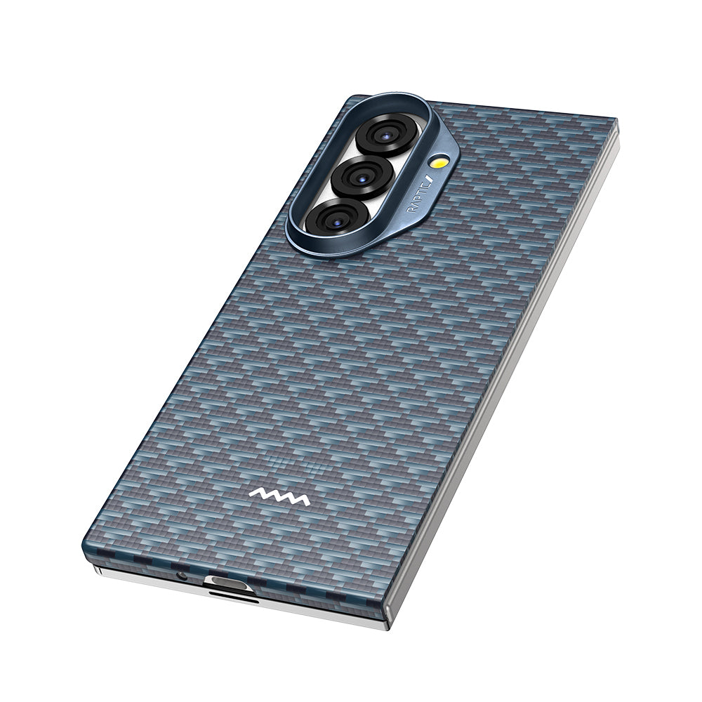 Galaxy Z Fold 7 Kılıf M-safe Şarj Özellikli Raptic Aramid Skin Origin Serisi Karbon Kılıf