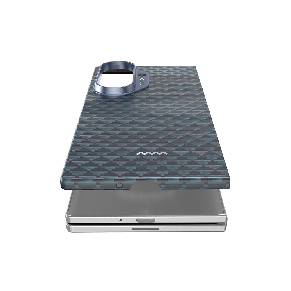 Galaxy Z Fold 7 Kılıf M-safe Şarj Özellikli Raptic Aramid Skin Origin Serisi Karbon Kılıf