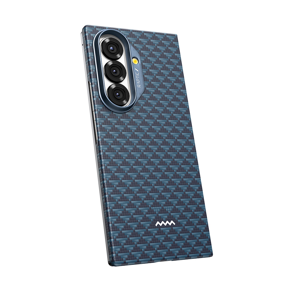 Galaxy Z Fold 7 Kılıf M-safe Şarj Özellikli Raptic Aramid Skin Origin Serisi Karbon Kılıf