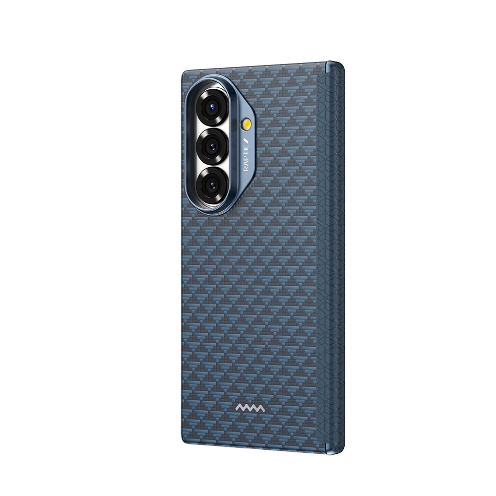 Galaxy Z Fold 7 Kılıf M-safe Şarj Özellikli Raptic Aramid Skin-Pro Profound Serisi Karbon Kılıf