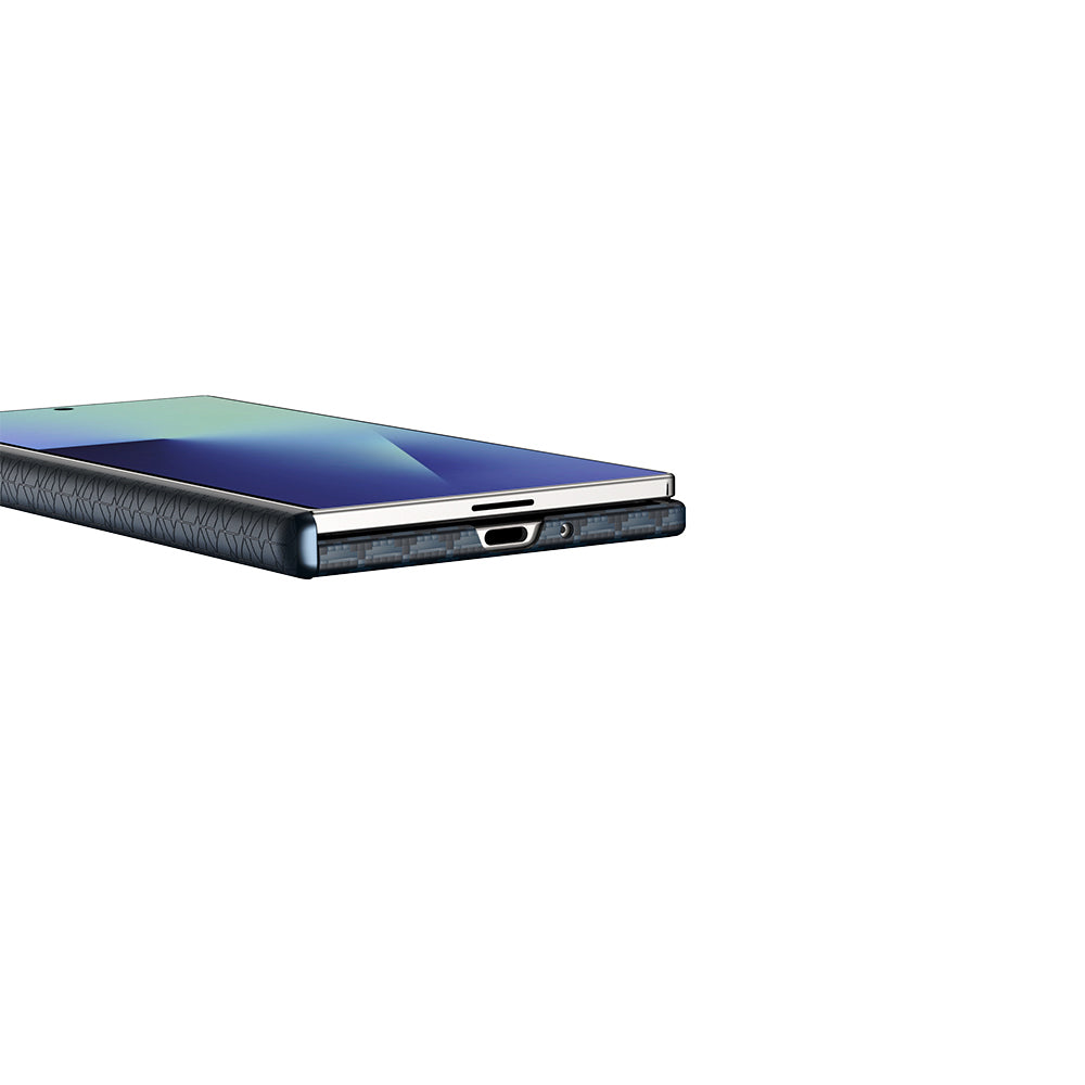 Galaxy Z Fold 7 Kılıf M-safe Şarj Özellikli Raptic Aramid Skin-Pro Profound Serisi Karbon Kılıf