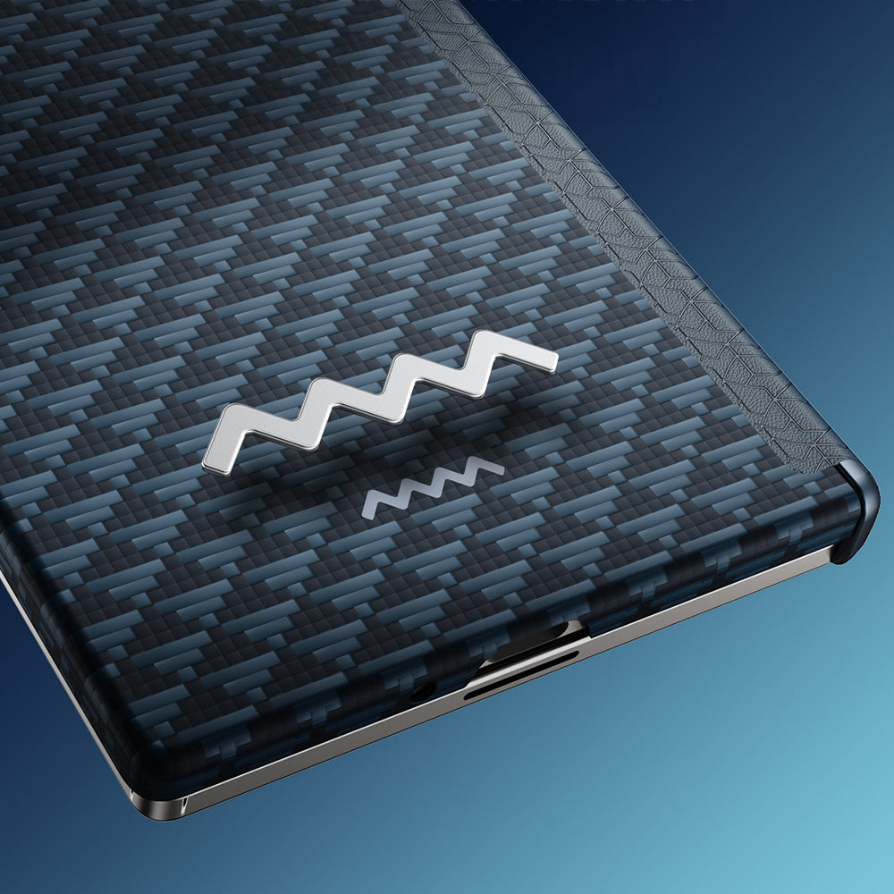 Galaxy Z Fold 7 Kılıf M-safe Şarj Özellikli Raptic Aramid Skin-Pro Profound Serisi Karbon Kılıf