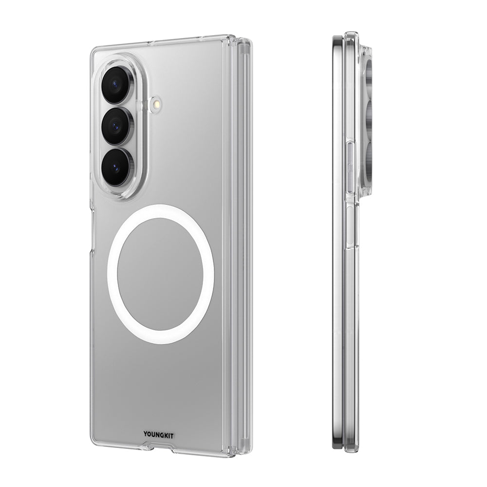 Galaxy Z Fold 7 Kılıf M-safe Şarj Özellikli Youngkit Clear Serisi Kılıf