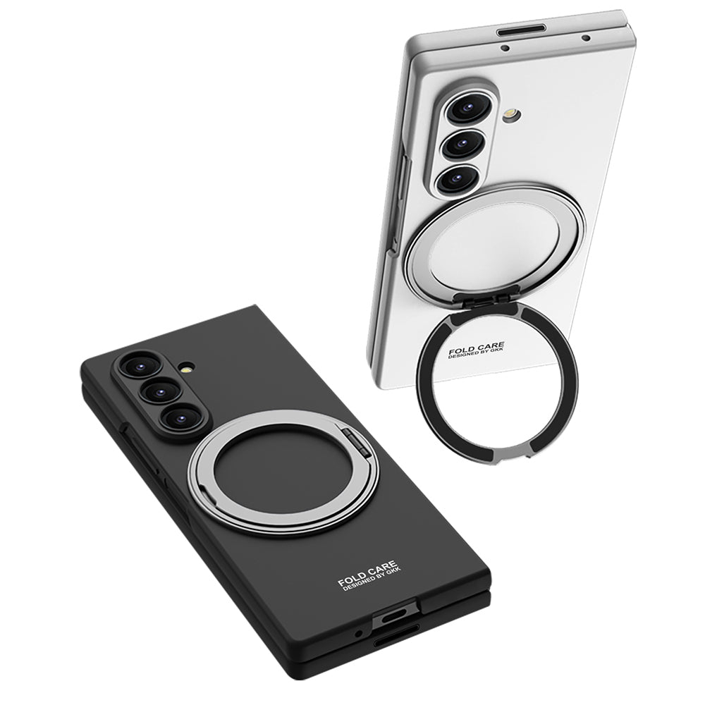 Galaxy Z Fold 7 Kılıf M-safe Şarj Özellikli Zore Kıpta Yüzüklü Kamera Korumalı Kılıf