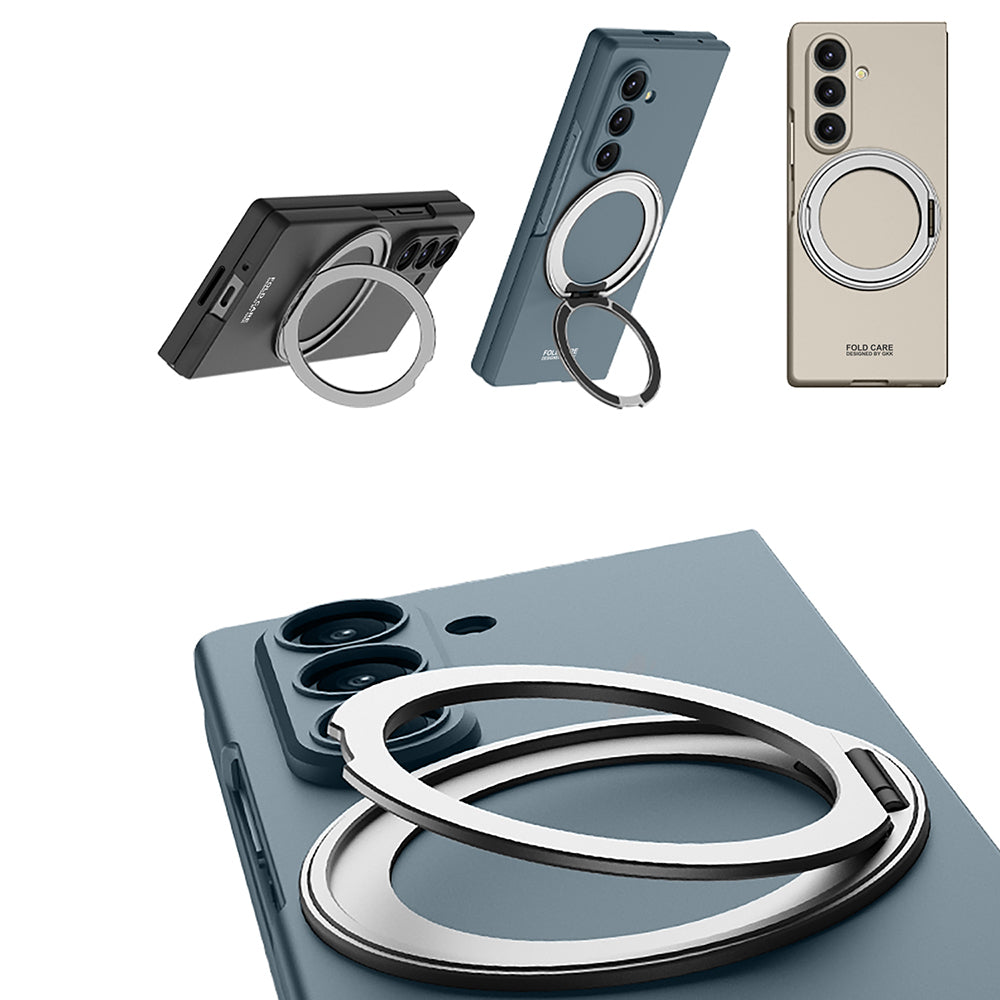 Galaxy Z Fold 7 Kılıf M-safe Şarj Özellikli Zore Kıpta Yüzüklü Kamera Korumalı Kılıf
