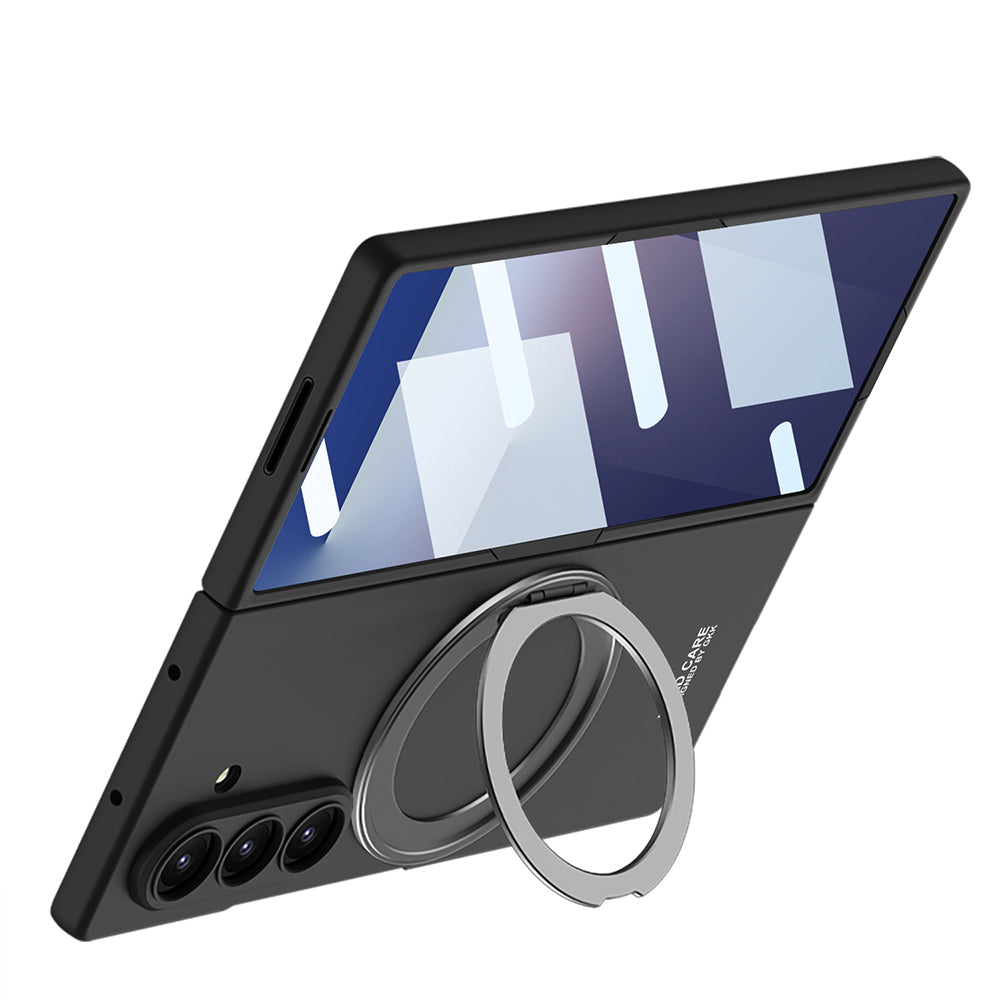 Galaxy Z Fold 7 Kılıf M-safe Şarj Özellikli Zore Kıpta Yüzüklü Kamera Korumalı Kılıf